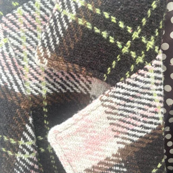 CAbi Pink and Brown Plaid Blazer - Picture 4 of 8